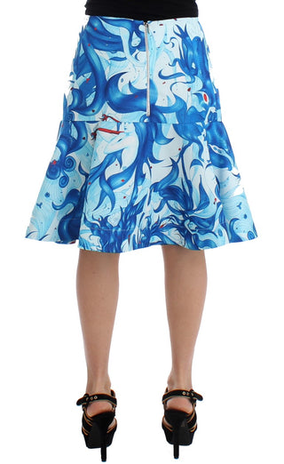 Elegant Fresco-print Knee-length Skirt - Luxury for You