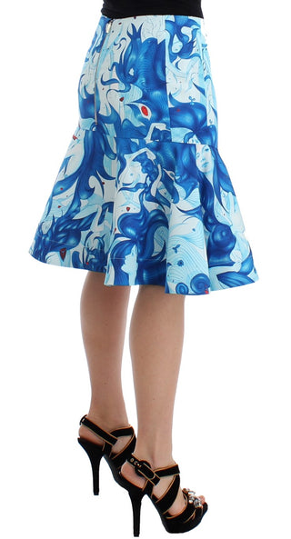 Elegant Fresco-print Knee-length Skirt - Luxury for You