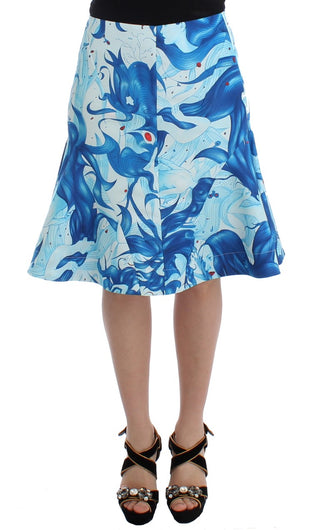 Elegant Fresco-print Knee-length Skirt - Luxury for You