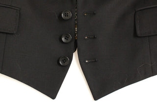 Elegant Silk-blend Black Blazer With Scarf Back Detail - Luxury for You