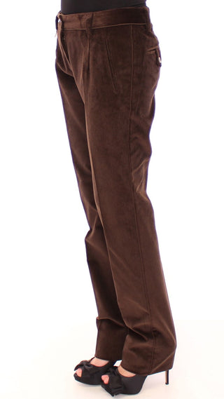 Elegant Brown Cotton Trousers - Luxury for You