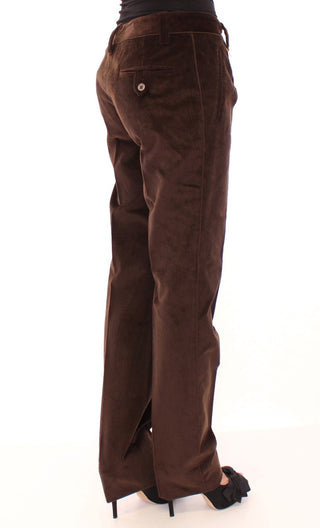 Elegant Brown Cotton Trousers - Luxury for You