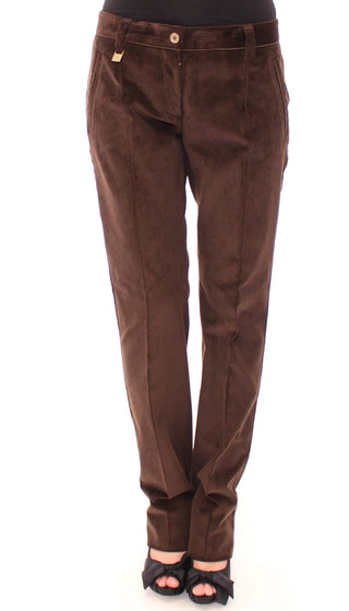 Elegant Brown Cotton Trousers - Luxury for You