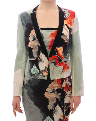 Elegant Silk Blend Multicolor Blazer - Luxury for You