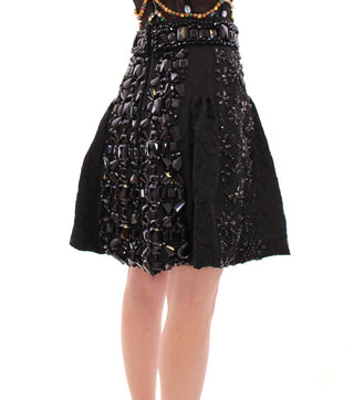 Black Crystal Embellished Masterpiece Skirt - Luxury for You