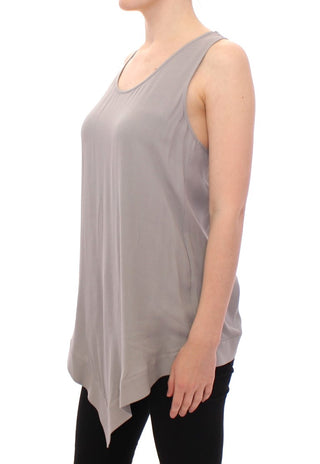 Elegant Gray Viscose Top – Timeless Style - Luxury for You