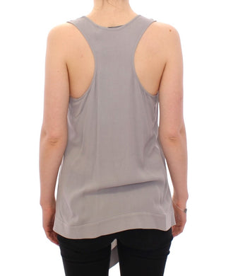 Elegant Gray Viscose Top – Timeless Style - Luxury for You