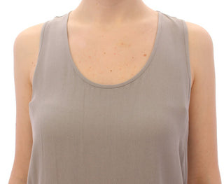 Elegant Gray Viscose Top – Timeless Style - Luxury for You