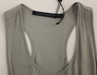 Elegant Gray Viscose Top – Timeless Style - Luxury for You