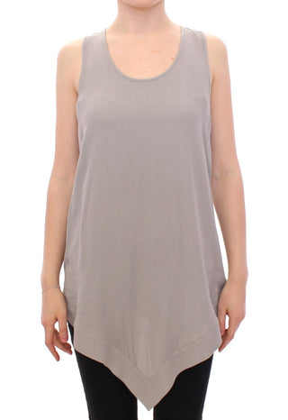 Elegant Gray Viscose Top – Timeless Style - Luxury for You