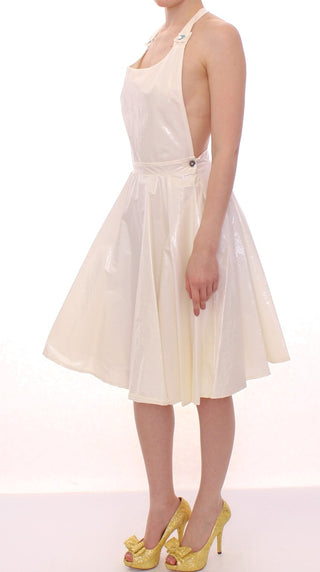 Elegant White Tea Halterneck Dress - Luxury for You