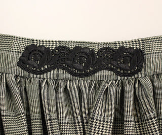 Elegant Gray Checkered Wool Shorts Skirt - Luxury for You