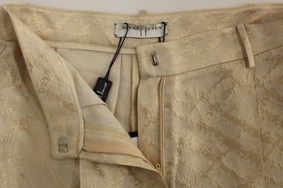 Exclusive Beige Brocade Above Knee Shorts - Luxury for You