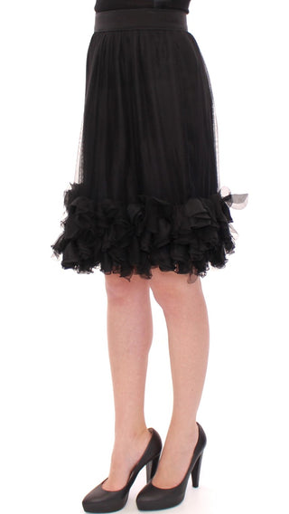 Elegant Silk Black Skirt For Evenings - Luxury for You