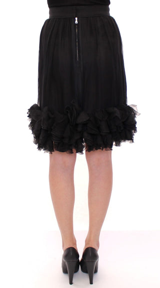 Elegant Silk Black Skirt For Evenings - Luxury for You