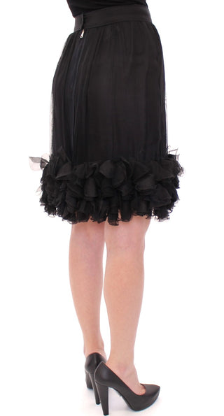 Elegant Silk Black Skirt For Evenings - Luxury for You