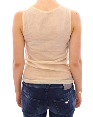 Elegant Beige Tank Top Blouse - Luxury for You