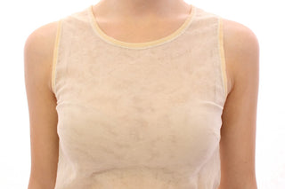 Elegant Beige Tank Top Blouse - Luxury for You