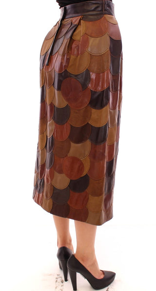 Elegant Leather Patchwork Skirt - Luxury for You