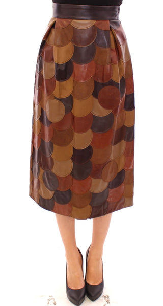 Elegant Leather Patchwork Skirt - Luxury for You