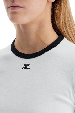 Contrast Edge T-shirt With Eight