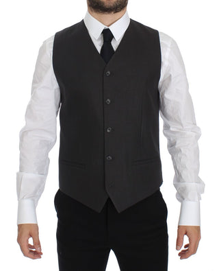 Elegant Gray Linen Slim Fit Blazer And Vest - Luxury for You