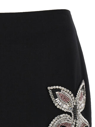 Embroidered Butterfly Mini Skirt