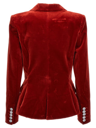 Double Breast Velvet Blazer Jacket