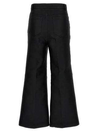 Cropped Silk Blend Pants