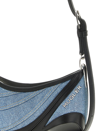 Small Denim Spiral Curve 01 Shoulder Bag