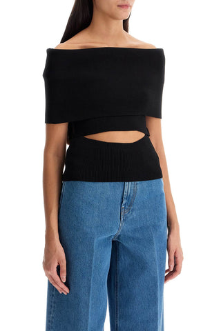 Ribbed Knit Off-shoulder