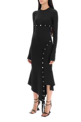 Asymmetric Dress With Snap Buttons