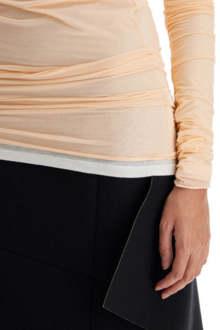 Long-sleeved Draped Top With