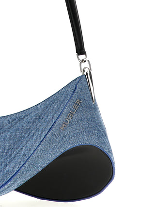 Medium Denim Spiral Curve 01 Shoulder Bag