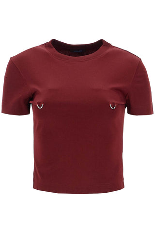 Cropped T-shirt With Piercing