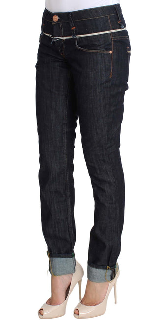 Elegant Straight Leg Dark Blue Jeans - Luxury for You