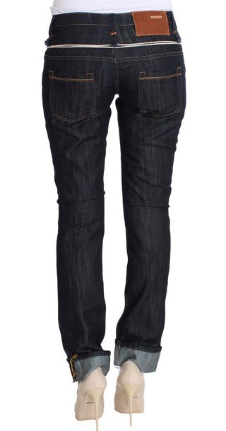 Elegant Straight Leg Dark Blue Jeans - Luxury for You