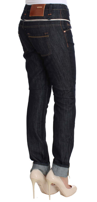 Elegant Straight Leg Dark Blue Jeans - Luxury for You