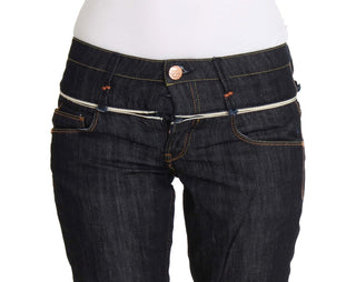 Elegant Straight Leg Dark Blue Jeans - Luxury for You