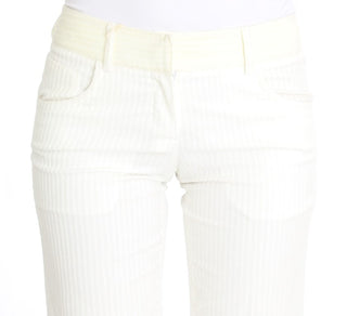 Chic White Striped Straight Fit Pants - Luxury for You