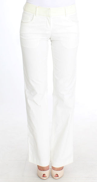 Chic White Striped Straight Fit Pants - Luxury for You