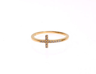 Chic Handmade Golden Cz Crystal Ring - Luxury for You