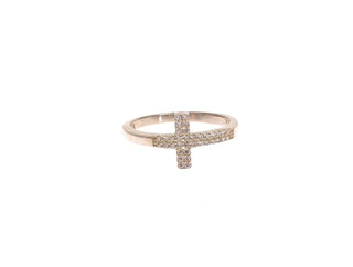 Silver Cz Cross Statement Ring - Luxury for You