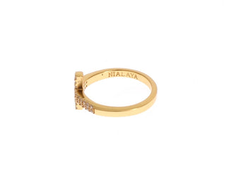 Elegant Gold Plated Sterling Silver Cz Ring - Luxury for You