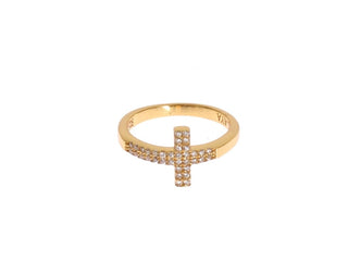 Elegant Gold Plated Sterling Silver Cz Ring - Luxury for You