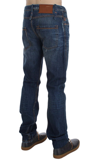 Chic Slim Fit Blue Wash Italian Jeans - Luxury for You