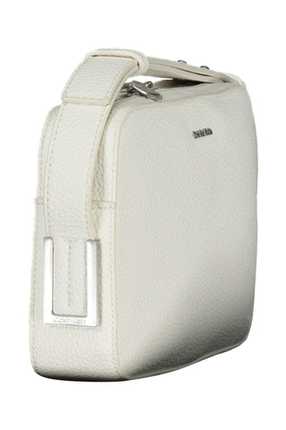 White Polyester Women Handbag