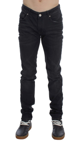 Sleek Gray Slim Fit Men's Premium Denim - Luxury for You