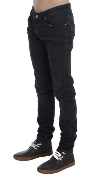 Sleek Gray Slim Fit Men's Premium Denim - Luxury for You