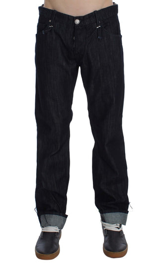 Elegant Straight Fit Blue Mens Jeans - Luxury for You